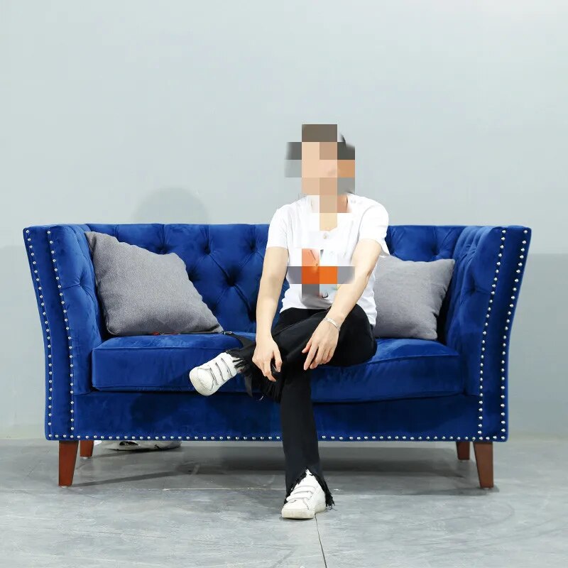 U-BEST American Style Synthetic Leather 2 seater Sofa Couch living room Furniture Orange Luxury Chesterfield Sofas Set