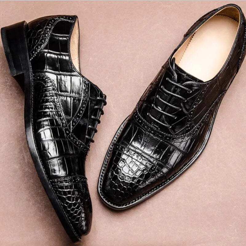 hongqiangyin new  Thailand  Alligator leather shoes  Men's shoes  business  Men's shoes  crocodile shoes  Men shoes