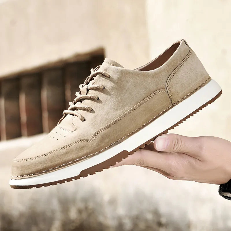 Brand men's high-quality leather retro low-top sneakers lightweight and comfortable men's sneakers fashion men's shoes Size 45