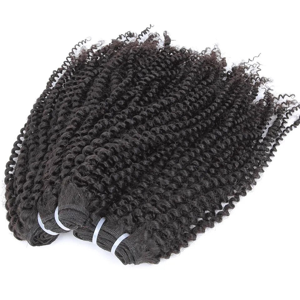 Yvonne 4B 4C Kinky Coily Virgin Hair Bundles 1/4 Bundles Human Hair Weave Natural Color