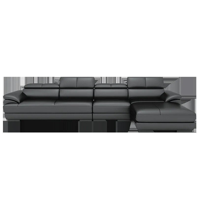 Leather Sofa Lounge Furniture Modern Simple Outfit Small-Sized Combination Sofa