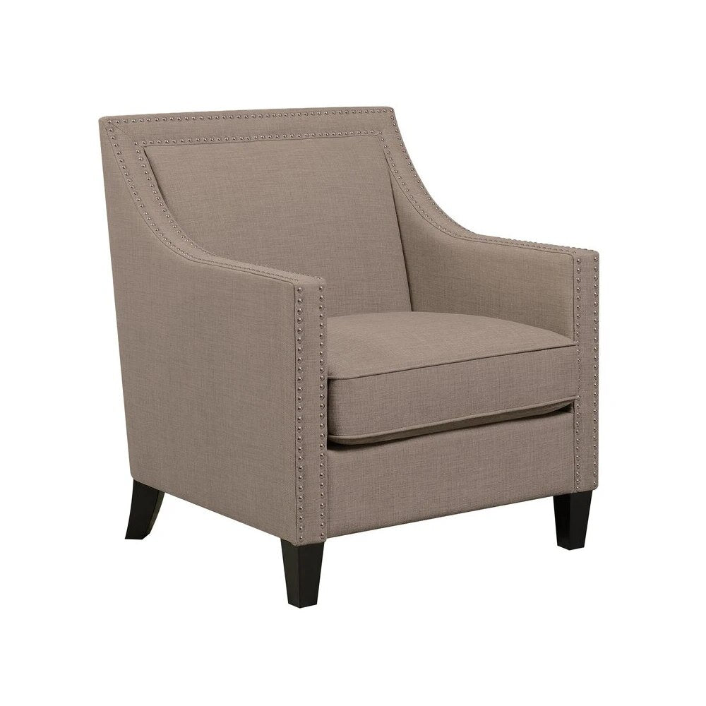 High-Backed Leisure Armchair Sofa And Ottoman Set for Living Room Balcony Indoor Furniture Gray Brown[US-Stock]