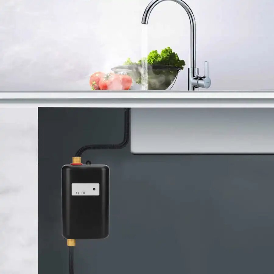 3800W Electric Water Heater Instantaneous Tankless Instant Hot Water Heater Kitchen Bathroom Shower Flow Water Boiler 110V/220V