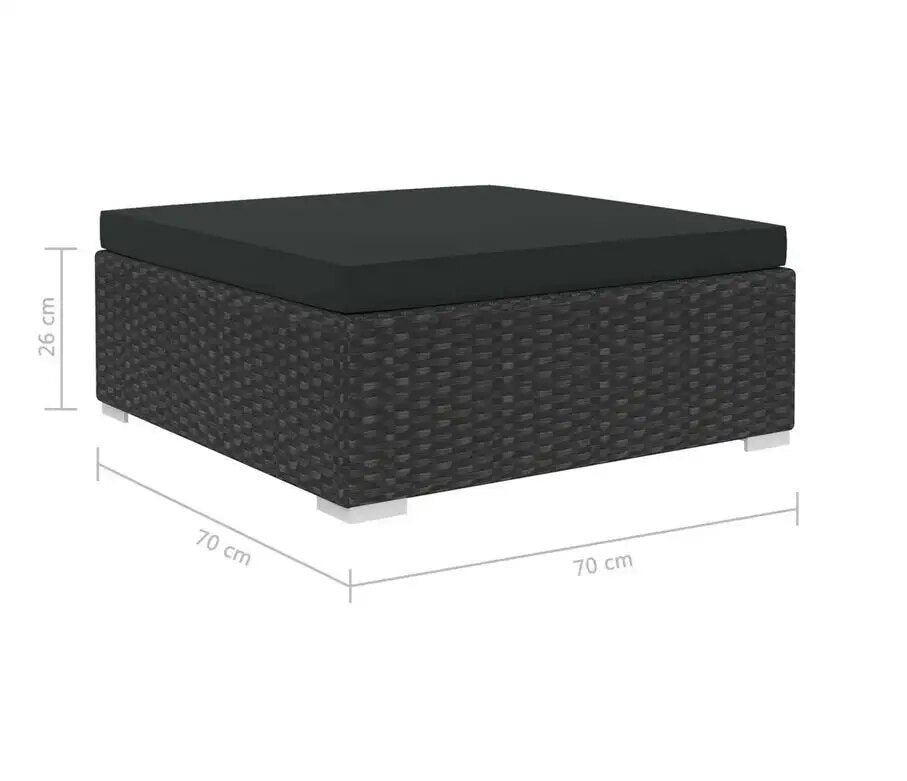 8PCS Outdoor Garden Furniture Set Rattan Corner Sofa Patio Conversation set for Backyard Porch Garden Poolside only ship to uk