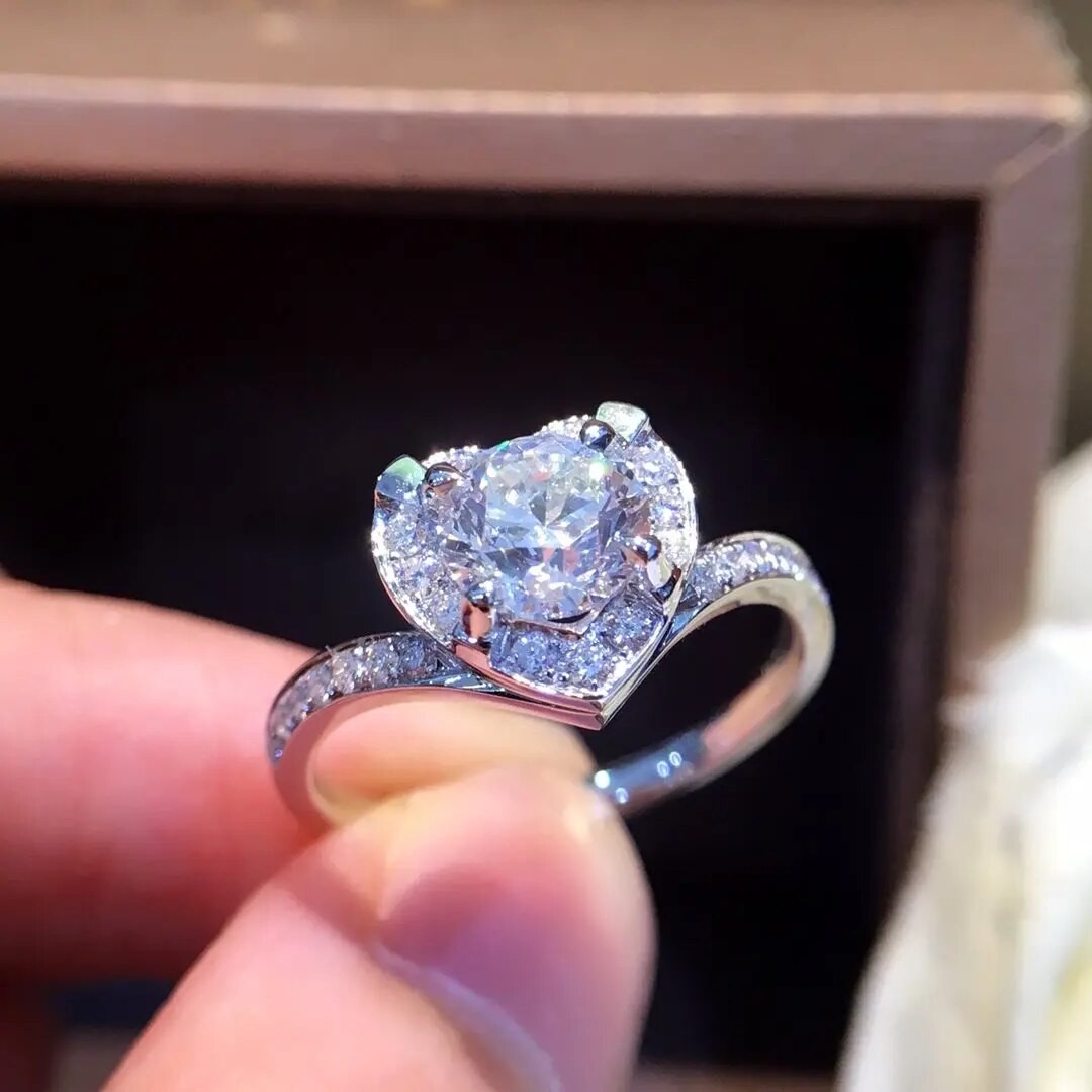 Natural Diamond 18K Gold Pure Gold Ring Beautiful Gemstone Ring Good Upscale Trendy Classic Party Fine Jewelry Hot Sell New 2023