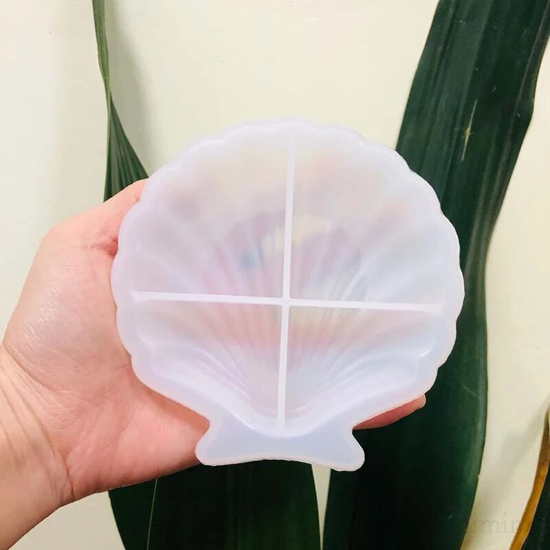 Shell Design Concrete Tray Silicone Mould Plate Decoration Jewelry Ring Storage Tray Mould Soap Holder Mould