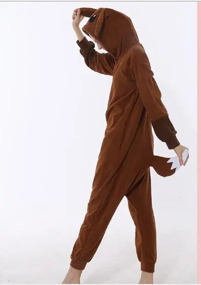 HKSNG Animal New Adult Kigurumi Onesie Pajamas Cute Costumes Unisex Party Jumpsuit Sleepwear Christmas Gift