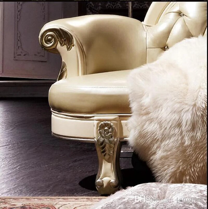 Hot Sale Sofa French Design leather Couches living room furniture Sofa  chaise lounge 1968