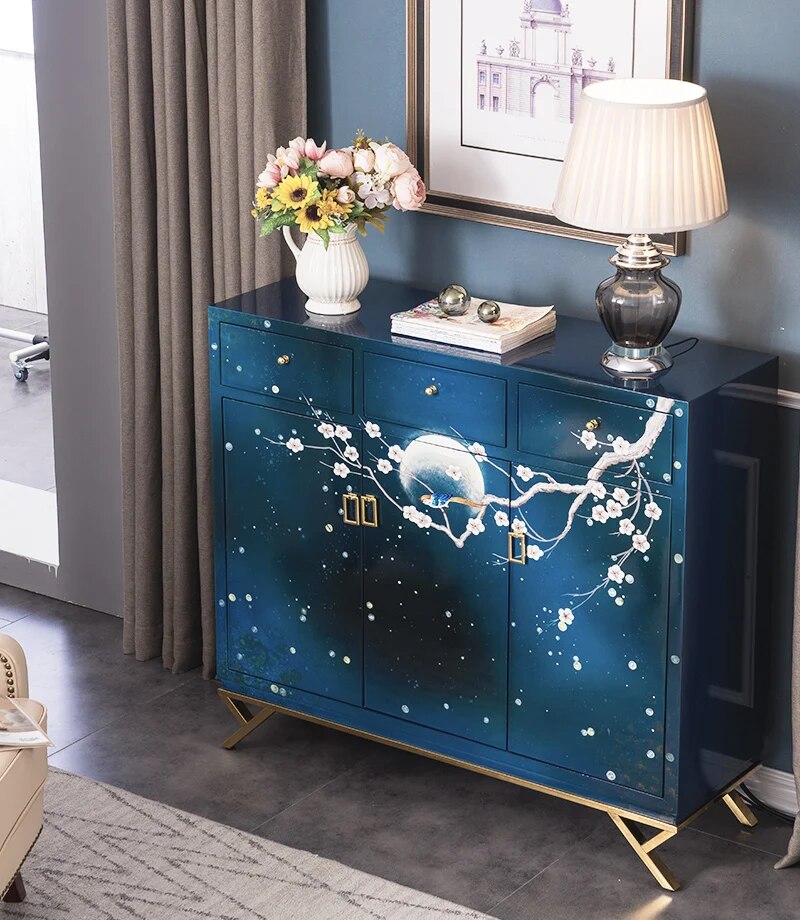 Enter the door shoe cabinepartition porch cabinet, homestay light luxury stainless steel furniture living room
