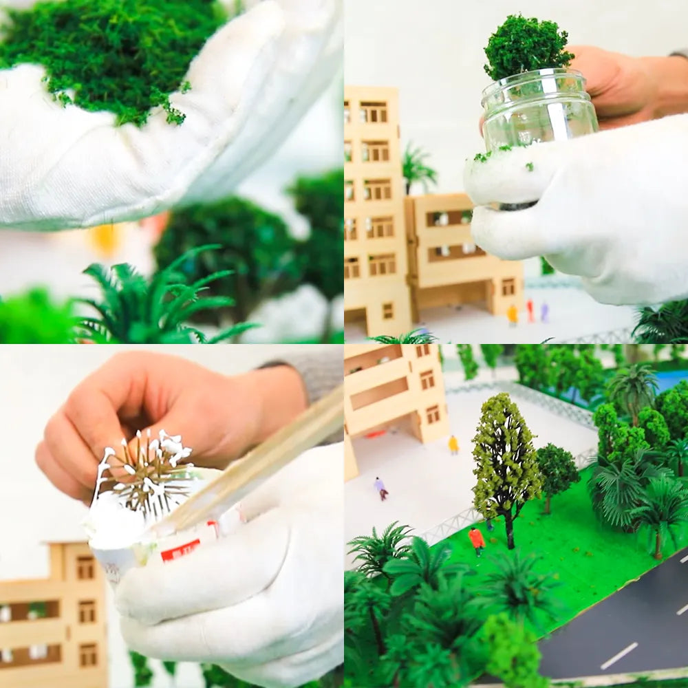 Simulation Sponge Tree Powder Model Diy Tree Handmade Materials Building Sand Table/HO Railway Scene Layout Kits 50/100/200G