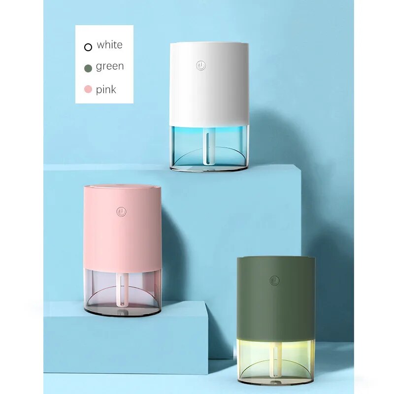 Large Capacity Oblique Humidifier Portable 1200mah Battery Rechargeable USB Ultrasonic Aroma Diffuser Air Humidifier for Home