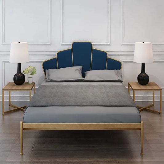 Nordic wrought iron bed 1.5 meters apartment furniture simple iron frame bed single kids bed child princess bed