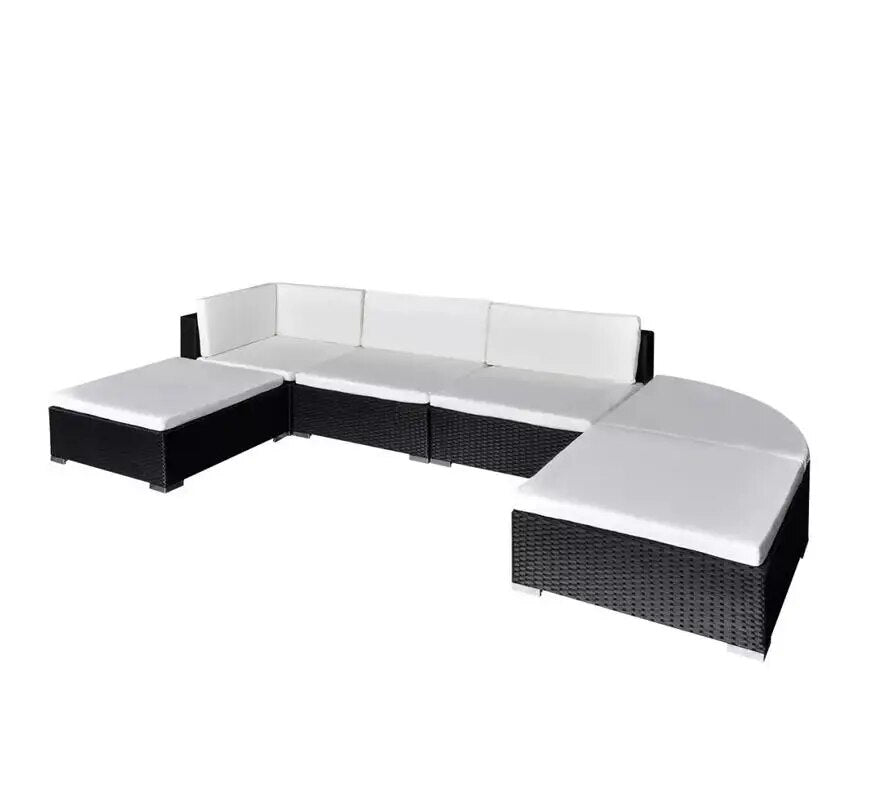 Rattan Corner Sofa  Dining Table Set of 6 Luxury Garden Furniture Indoor Outdoor Conservatory  only ship to uk