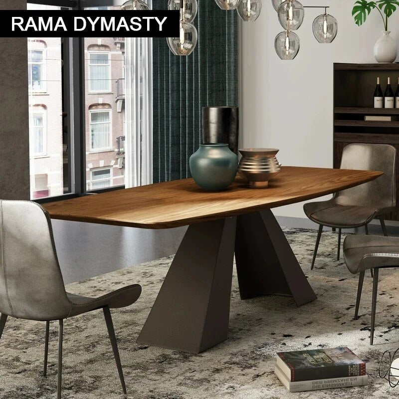 Rama Dymasty Nordic Dining Room Set Home Furniture modern marble dining table rectangle table
