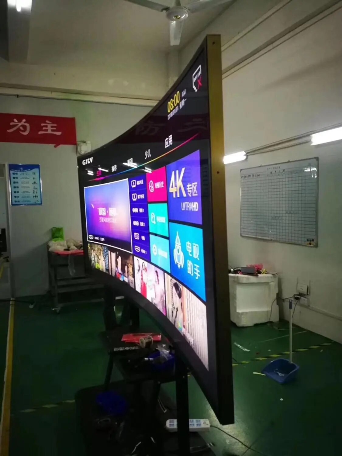 Big monitor display 100 105 inch LCD led hdm TV curved smart 4K television TV