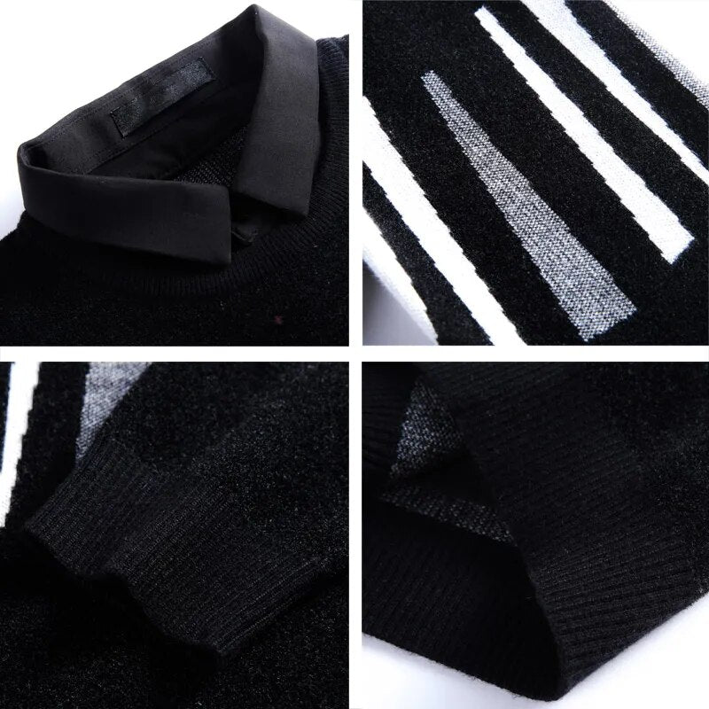 ICEbear 2021 Fall New Products Men's Long Sleeve Shirt Collar Pullover Fashionable Patterned Men's Clothing 1927