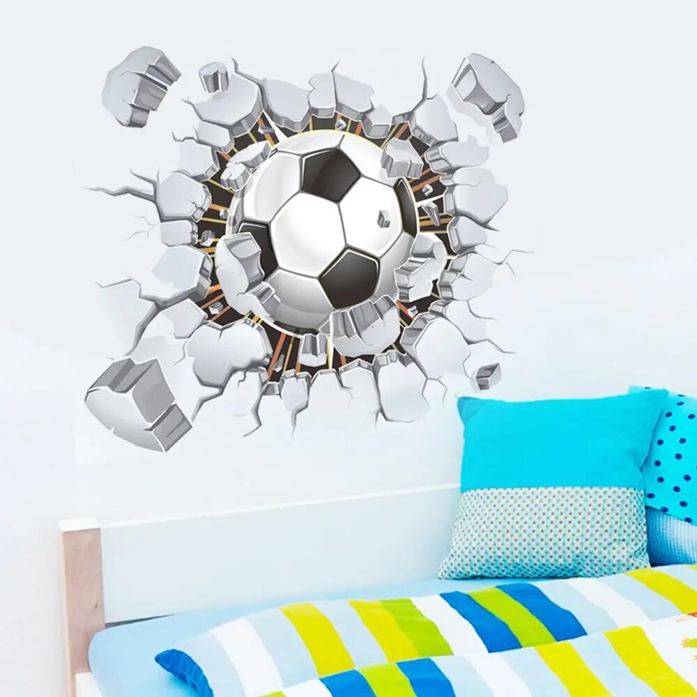 Football PVC removable Wall Decal Soccer Kid Boy Bedroom Wall Sticker Home Decor