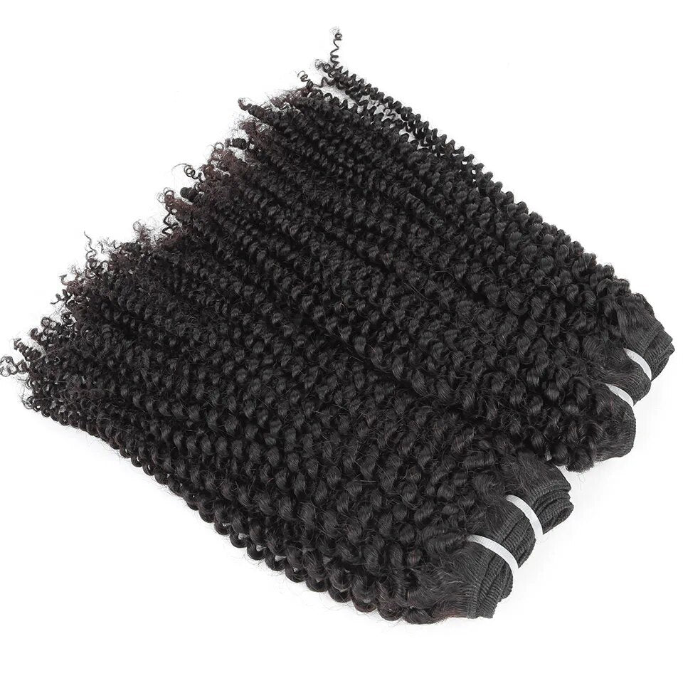 Yvonne 4B 4C Kinky Coily Virgin Hair Bundles 1/4 Bundles Human Hair Weave Natural Color