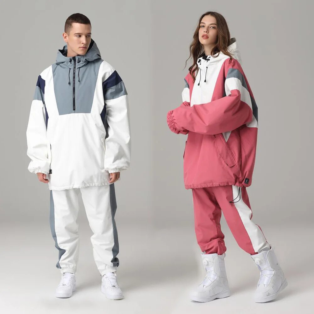 Ski Suit Men And Women Hoodie Snowboard Jacket And Ski Pants Winter Suit Outdoor Windproof Waterproof Snow Fashion Sportswear