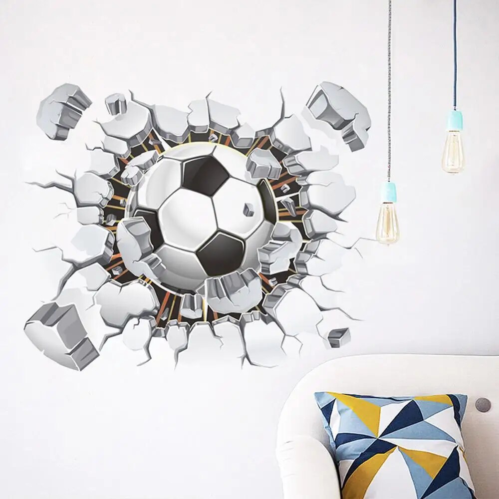 Football PVC removable Wall Decal Soccer Kid Boy Bedroom Wall Sticker Home Decor