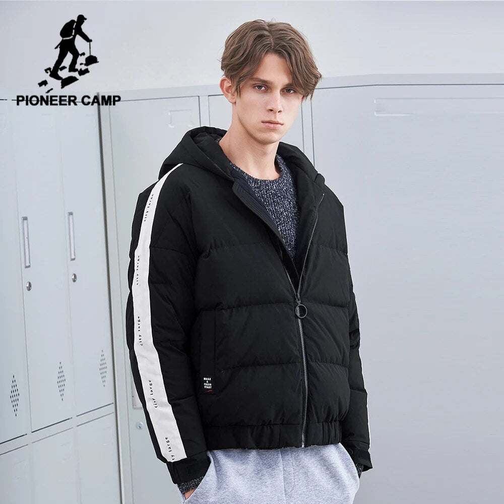 Pioneer Camp 2020 Fashion Men's Down Jackets Winter Windproof Oversize White Duck Men's Clothing AYR801429