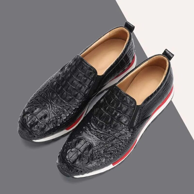 baoduli new arrival crocodile leather men's shoes  Casual men shoes  wear-resisting  breathable  crocodile  Men's shoes