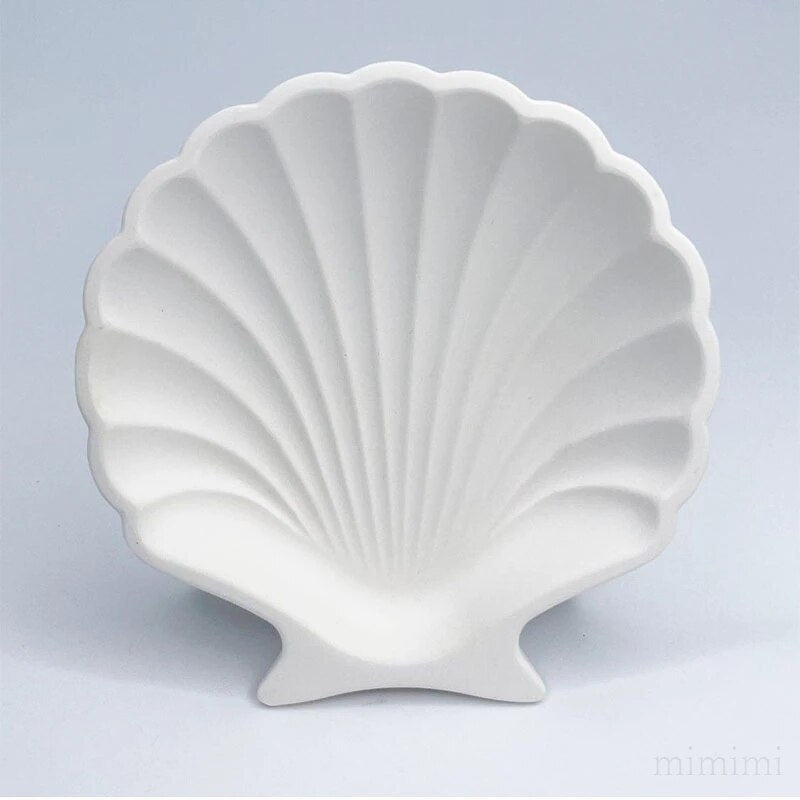 Shell Design Concrete Tray Silicone Mould Plate Decoration Jewelry Ring Storage Tray Mould Soap Holder Mould