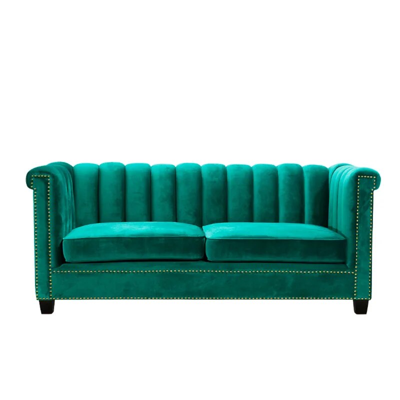 U-BEST Luxury Italian Style Design Furniture Living Room Royal Velvet Classic Sofa Set,Modern couch living room furniture