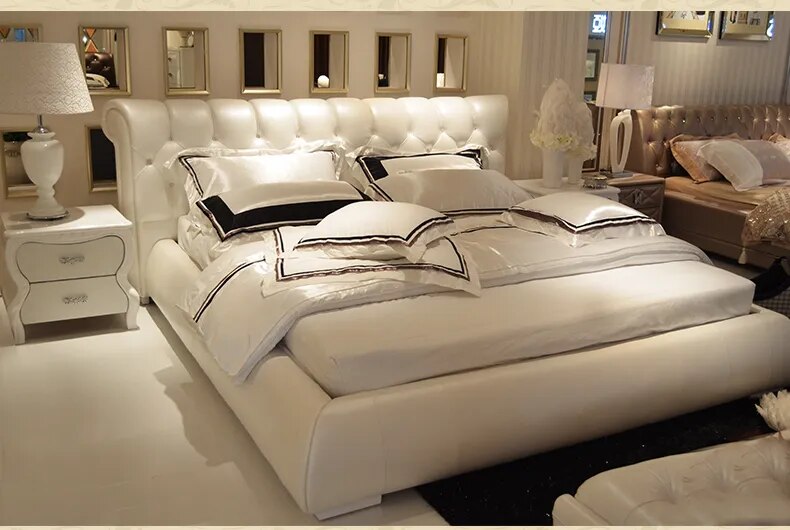modern leather bedroom furniture #CE-PC225