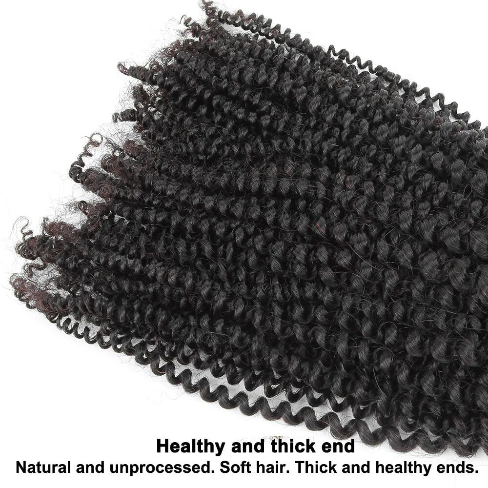 Yvonne 4B 4C Kinky Coily Virgin Hair Bundles 1/4 Bundles Human Hair Weave Natural Color