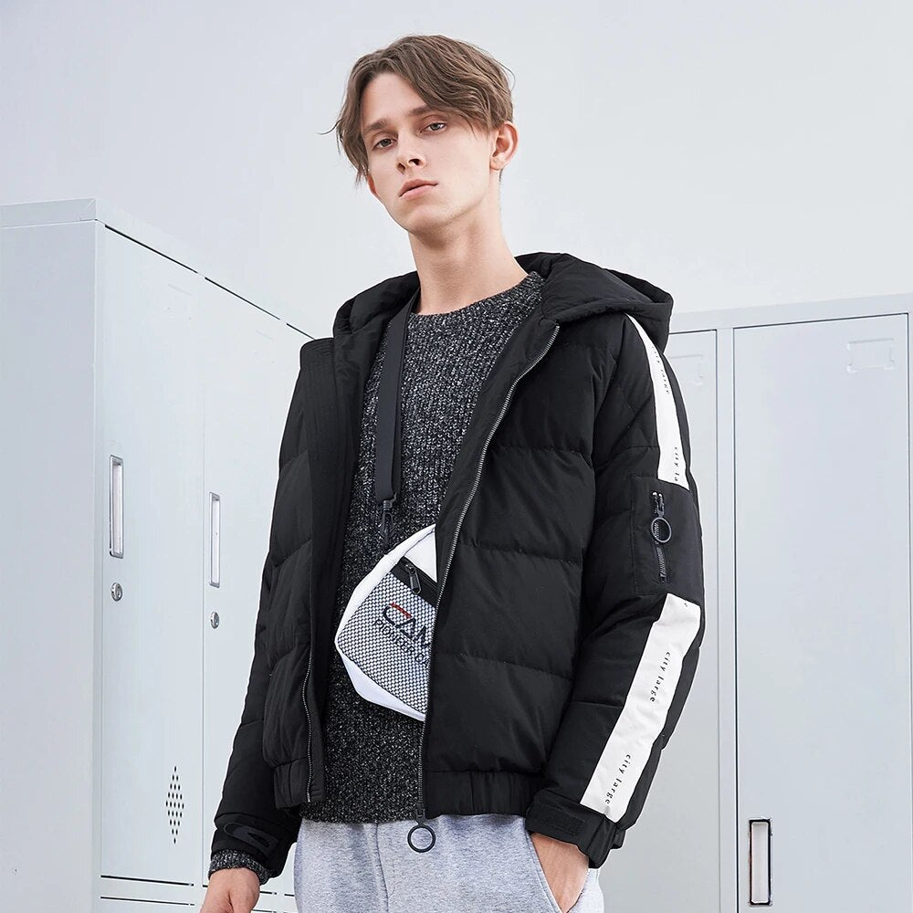 Pioneer Camp 2020 Fashion Men's Down Jackets Winter Windproof Oversize White Duck Men's Clothing AYR801429