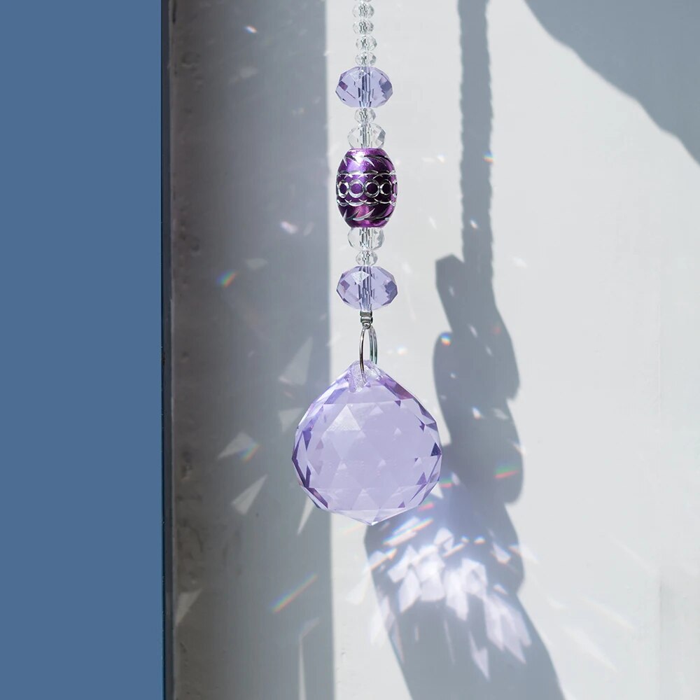 New Fashion Crystal Sunshine Window Hangings Home Decor Crystal Pendant Christmas Curtain Wedding Room and Door Decoration