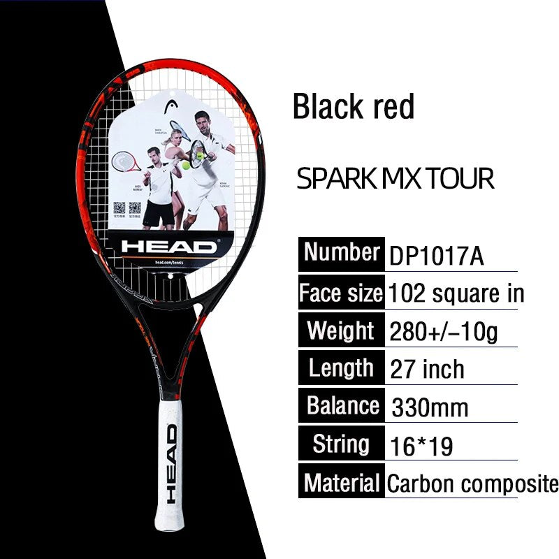 HEAD Tennis Racket Carbon Aluminum Alloy Women Men Raqueta De Tenis Tenis Racquet Set String With Bag Hand Glue Match Training