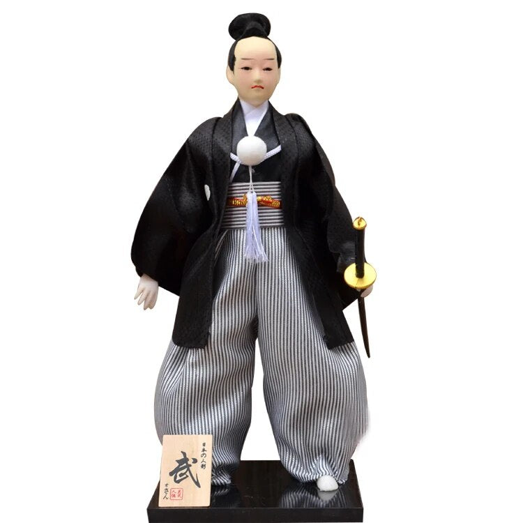 Home Room Decoration Crafts MYBLUE 30cm Kawaii Japanese Anime Samurai With Katana Sword Ninja Sculpture House Figurine