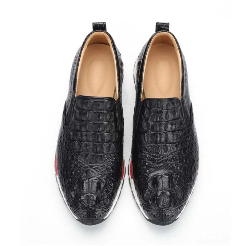 baoduli new arrival crocodile leather men's shoes  Casual men shoes  wear-resisting  breathable  crocodile  Men's shoes