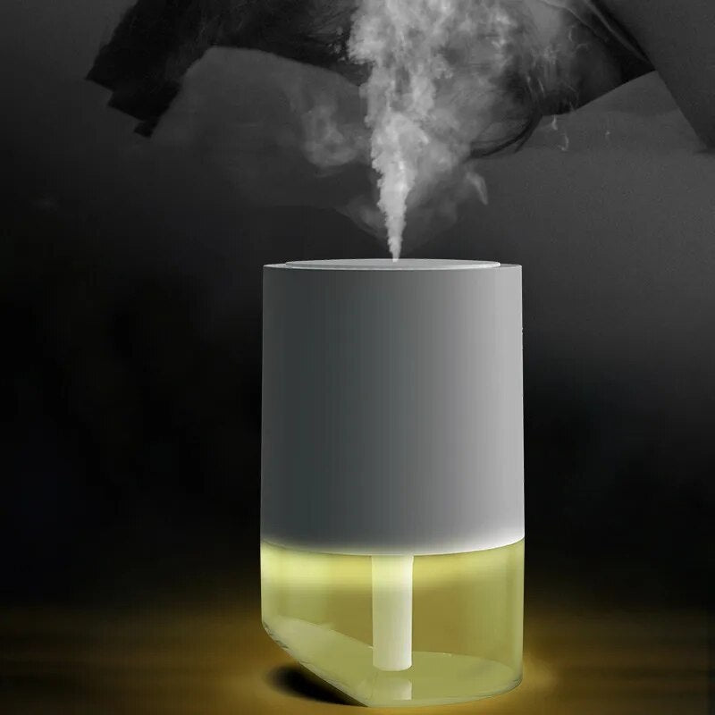 Large Capacity Oblique Humidifier Portable 1200mah Battery Rechargeable USB Ultrasonic Aroma Diffuser Air Humidifier for Home