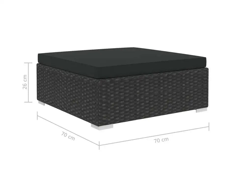 6PCS Outdoor Garden Furniture Set Rattan Corner Sofa Patio Conversation set for Backyard Porch Garden Poolside only ship to uk