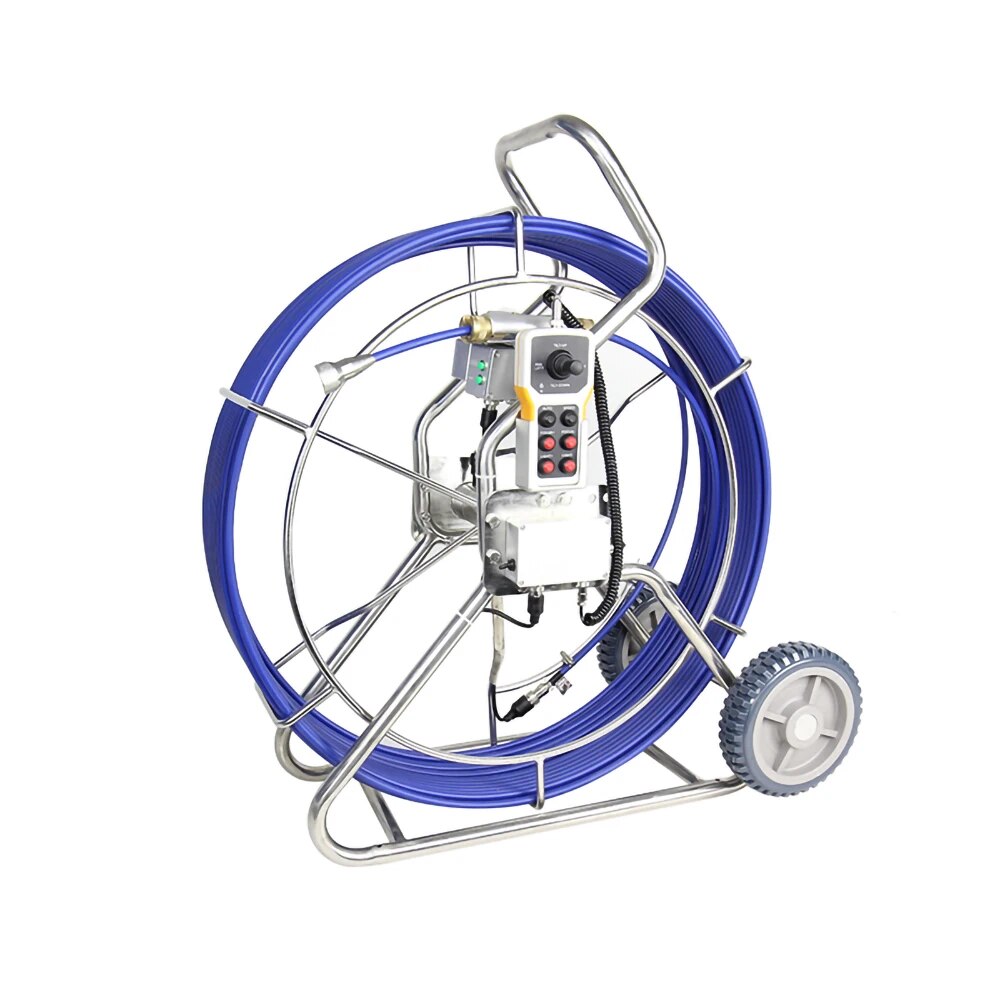 50mm Pan Tilt Rotation Camera Pipe Drain Sewer Inspection Endoscope 9" Screen DVR Keyboard Meter Counter 9mm Fiberglass Cable