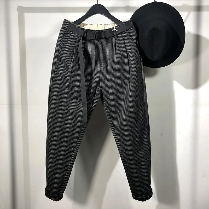 Owen Seak Men Casual Cargo Harem Pants High Street Wear Hip Hop Ankle Length Men's Clothing Sweatpants Autumn Black Pants