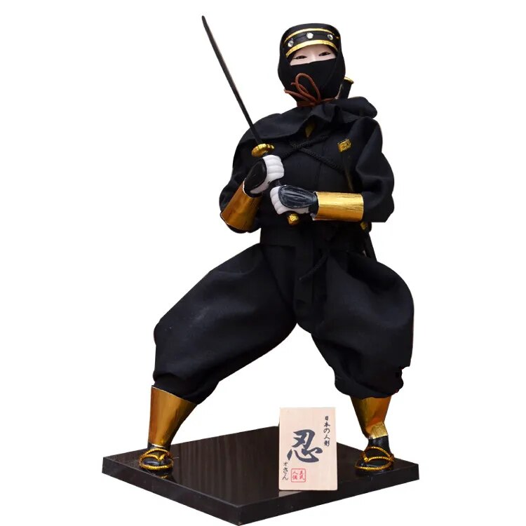 Home Room Decoration Crafts MYBLUE 30cm Kawaii Japanese Anime Samurai With Katana Sword Ninja Sculpture House Figurine