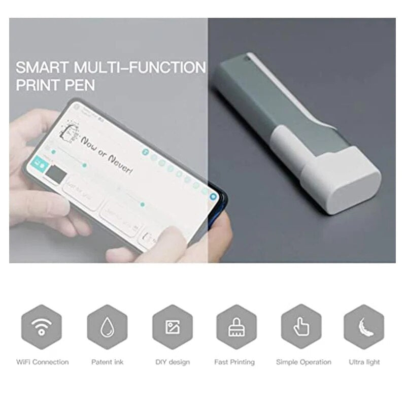Evebot Portable Printpen Mini Printer Inkjet Pen Portables Handheld Printers Small Color DIY Printing for Android/IOS
