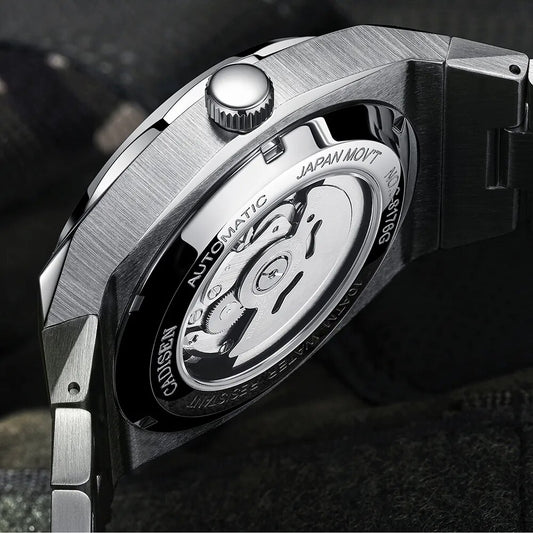 CADISEN Design Brand Luxury Men Watches Mechanical Automatic Blue Watch Men 100M Waterproof Casual Business luminous Wristwatch - KAISERINC
