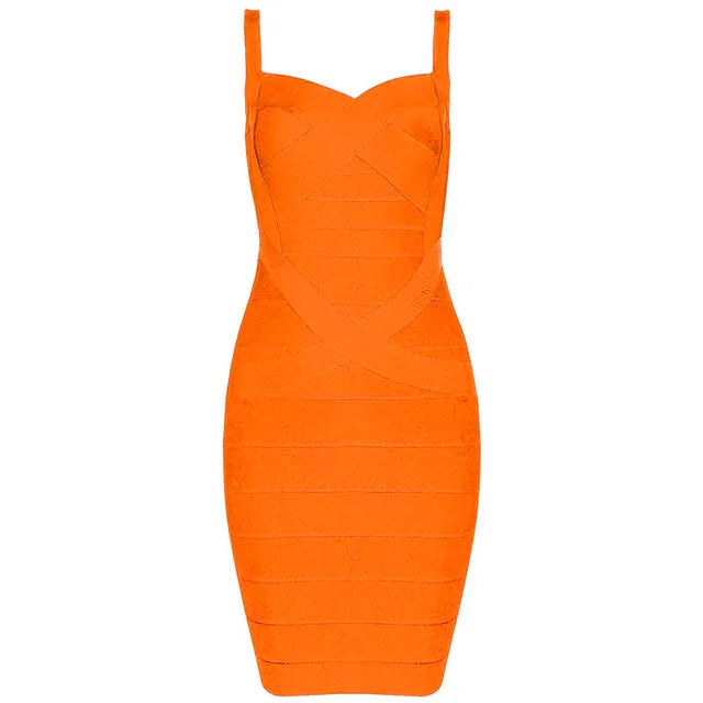 Women'S Sexy Bandage Dresses Christmas Autumn Sleeveless Spaghetti Belt Stretching Fitness Club Party Dress Mini Bodyconvestodos - KAISERINC