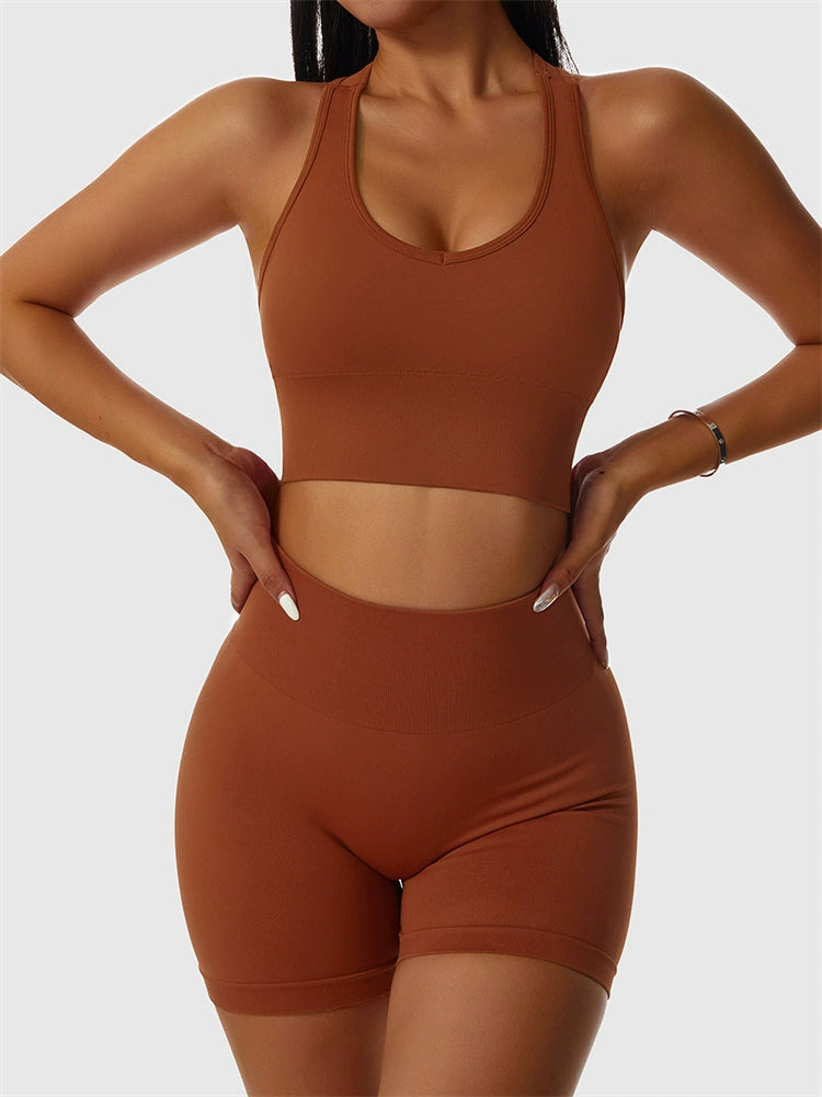 Seamless Hip Raise High Waist Running Knitted Yoga
