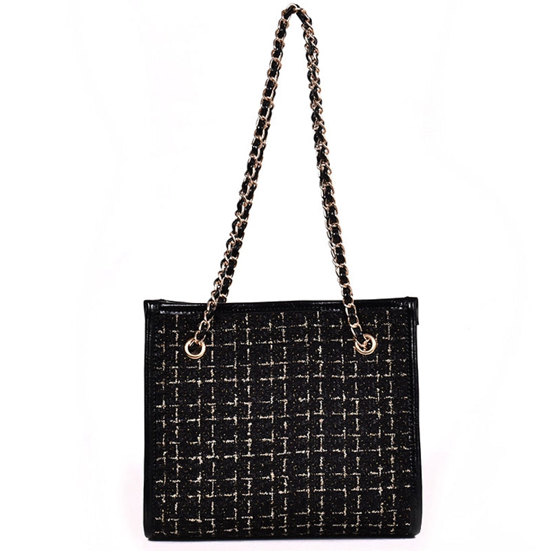 One-Shoulder Woolen Chain Fashion Big Bags
