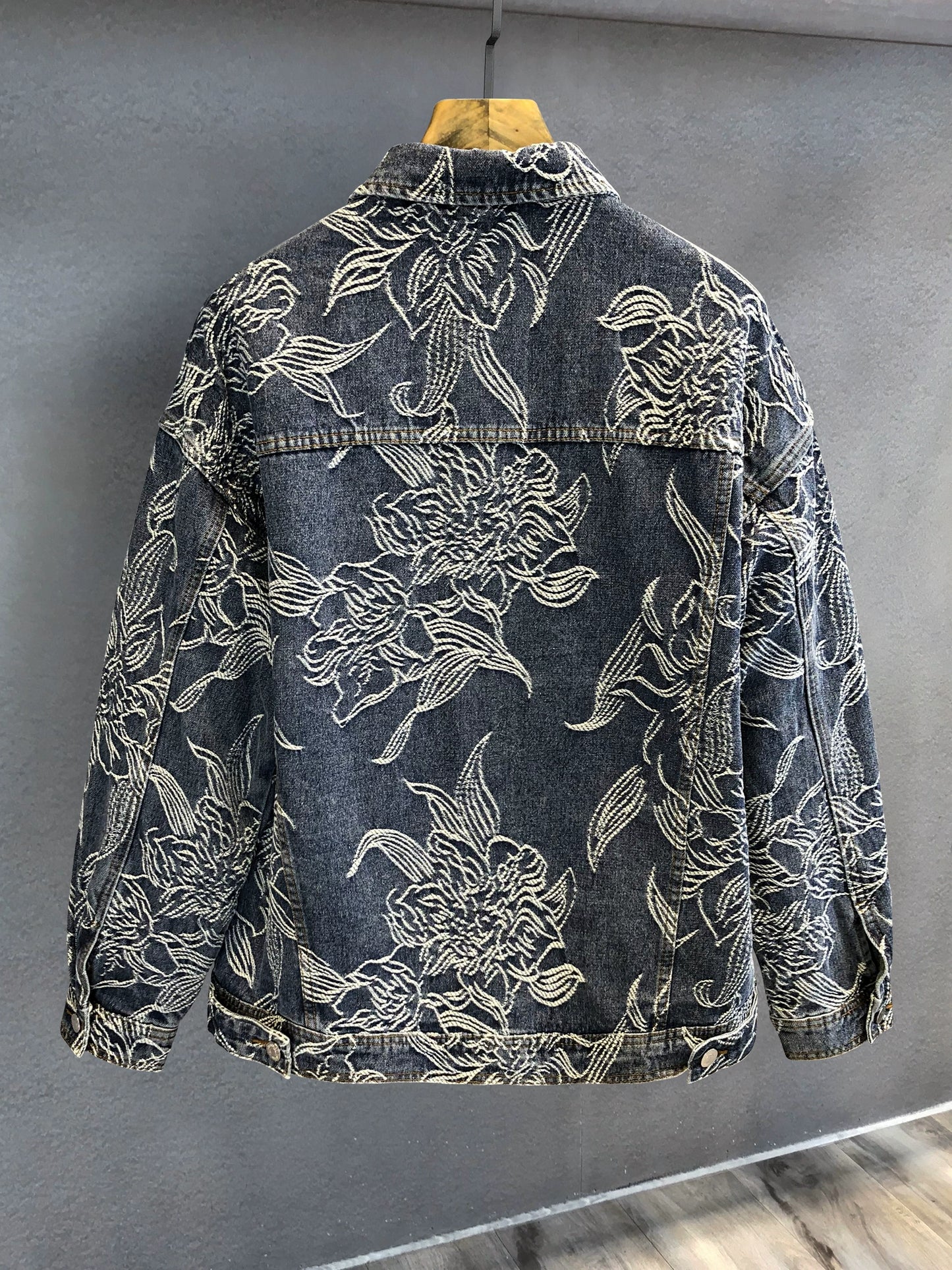 Trendy Niche Full Printed Autumn Loose Flower Embroidery