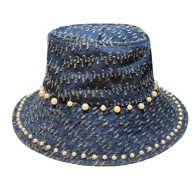 Pearl European and American Washed Distressed Women's Casual Fisherman Hat