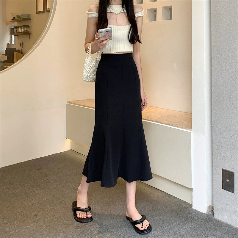 This Year's Popular Fishtail Skirt Early Autumn Mid Length Long Length