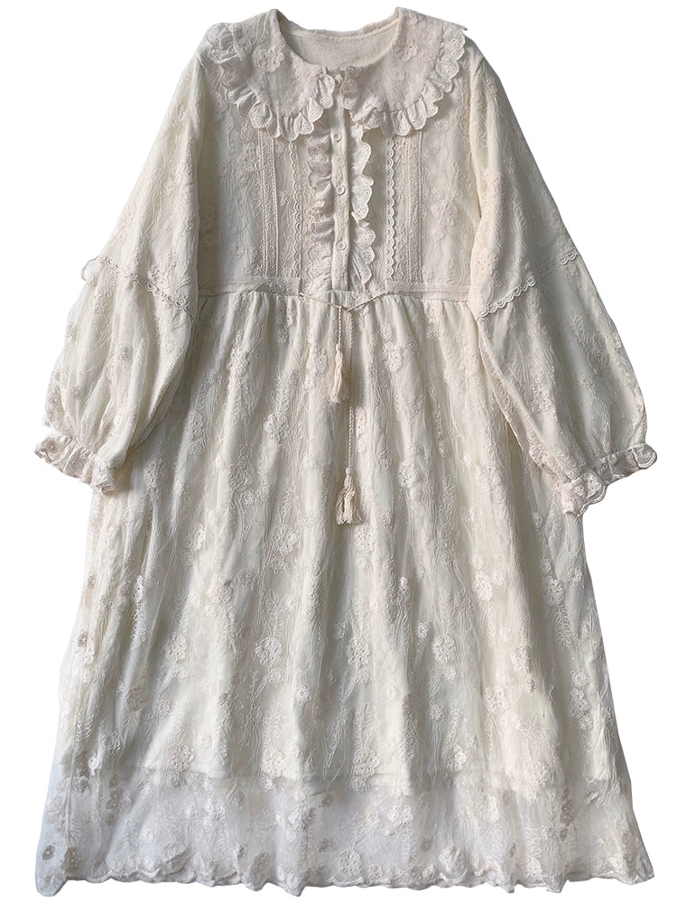 Sweet Artistic Fairy Dress Autumn Japanese Lace