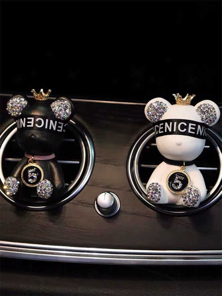 Suitable for Porsche Benz Perfume Air Outlet Car Interior Decoration Cute Bear Decoration Car-Mounted Air Conditioning Aromatherapy